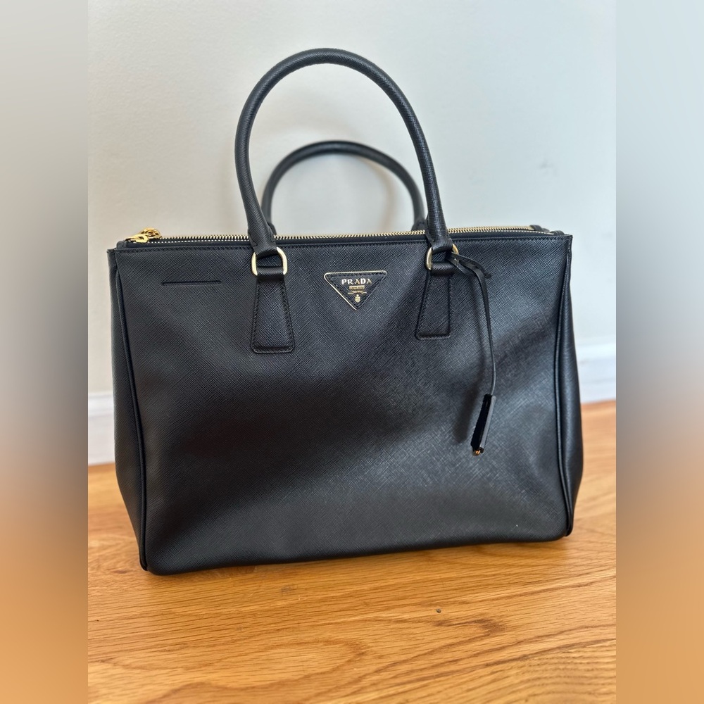 Prada Saffiano Lux Handbag - Black